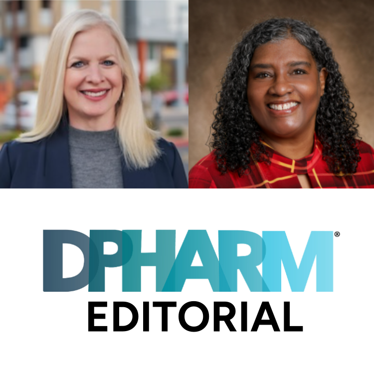 A photo of CEO Jessica Scott next to VP Culture, Inclusion & Equity Marsha Calloway-Campbell with logos underneath for DPHARM Editorial